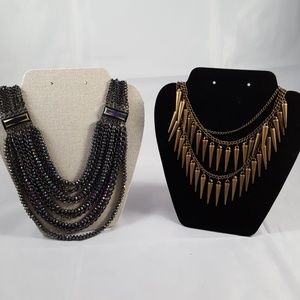 Lot of 2 Statement Necklaces
